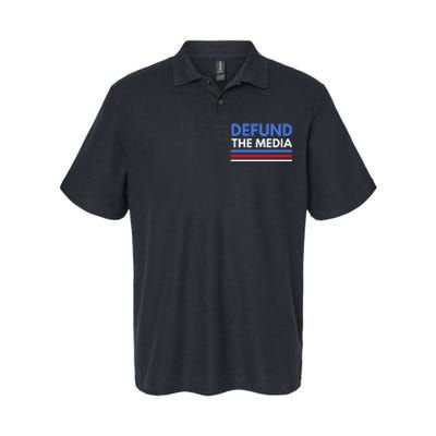 Defund The Media Funny Media Election Humor Softstyle Adult Sport Polo