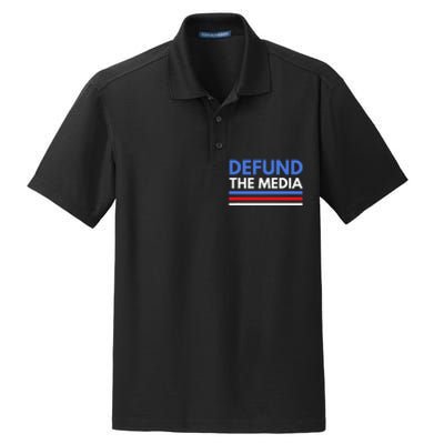 Defund The Media Funny Media Election Humor Dry Zone Grid Polo