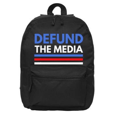Defund The Media Funny Media Election Humor 16 in Basic Backpack