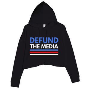 Defund The Media Funny Media Election Humor Crop Fleece Hoodie