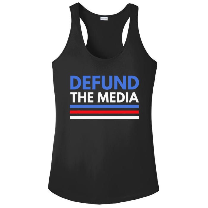 Defund The Media Funny Media Election Humor Ladies PosiCharge Competitor Racerback Tank