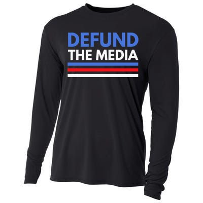 Defund The Media Funny Media Election Humor Cooling Performance Long Sleeve Crew