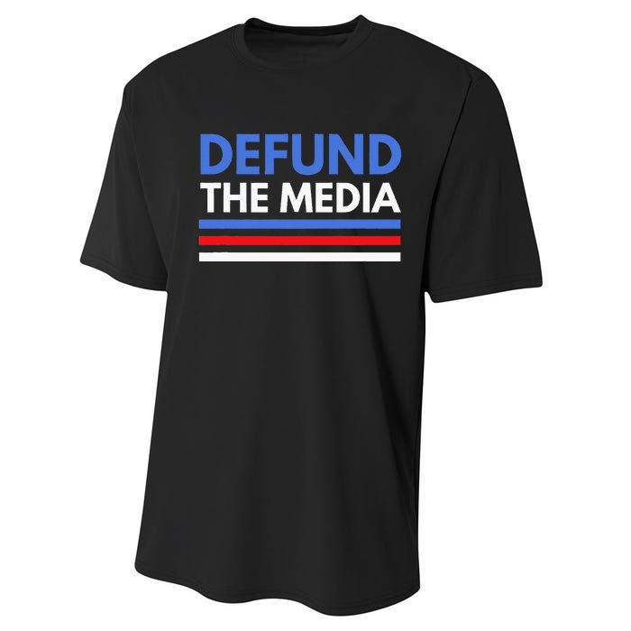 Defund The Media Funny Media Election Humor Performance Sprint T-Shirt