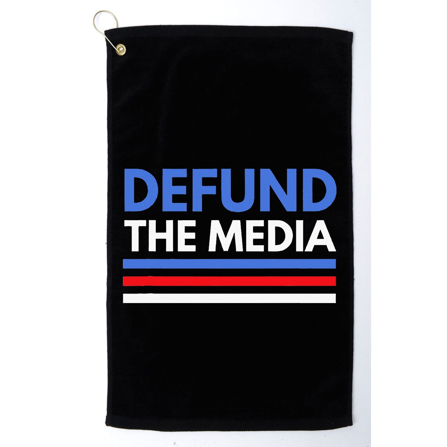 Defund The Media Funny Media Election Humor Golf Towel