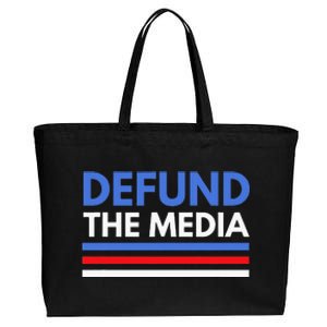 Defund The Media Funny Media Election Humor Cotton Canvas Jumbo Tote