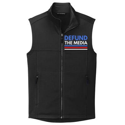 Defund The Media Funny Media Election Humor Collective Smooth Fleece Vest