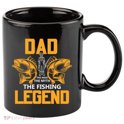 Dad The Man Myth The Fishing Legend 11oz C Handle Ceramic Mug
