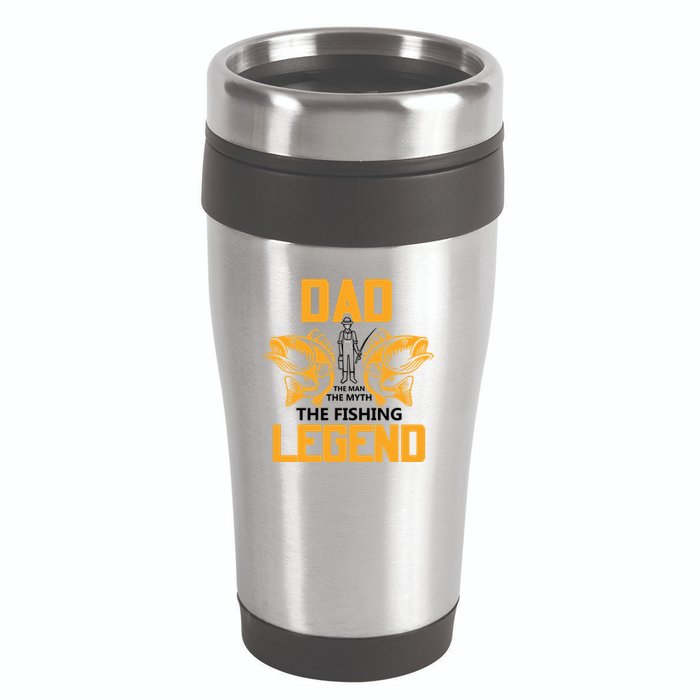 Dad The Man Myth The Fishing Legend 16oz Travel Tumbler