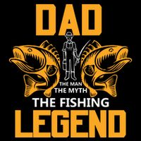 Dad The Man Myth The Fishing Legend Cropped Pullover Crew