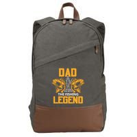 Dad The Man Myth The Fishing Legend Cotton Canvas Backpack
