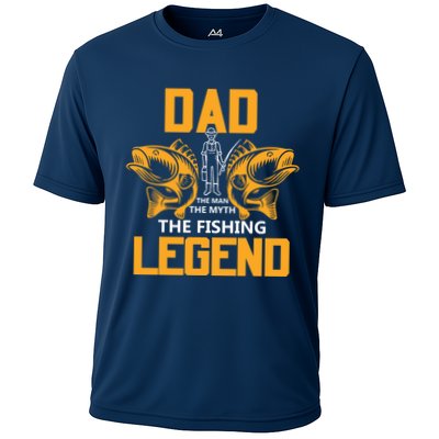 Dad The Man Myth The Fishing Legend Performance Shirt