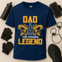 Dad The Man Myth The Fishing Legend Cooling Performance Crew T-Shirt