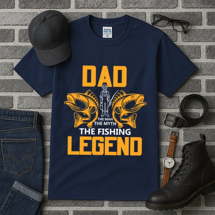 Dad The Man Myth The Fishing Legend Tall T-Shirt