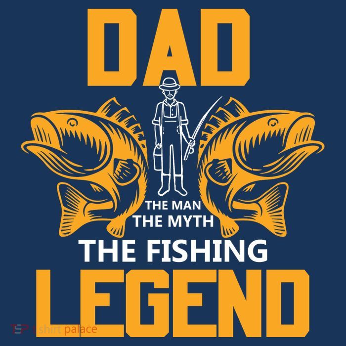 Dad The Man Myth The Fishing Legend Button