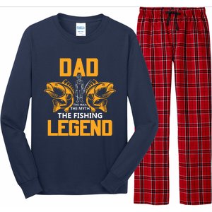 Dad The Man Myth The Fishing Legend Long Sleeve Pajama Set