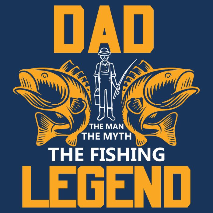 Dad The Man Myth The Fishing Legend Flatbill Hat