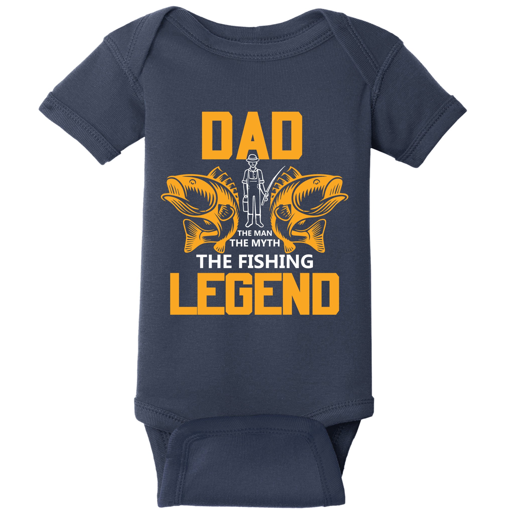 Dad The Man Myth The Fishing Legend Baby Bodysuit
