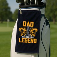 Dad The Man Myth The Fishing Legend Golf Towel
