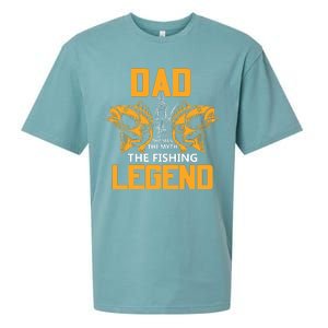 Dad The Man Myth The Fishing Legend Sueded Cloud Jersey T-Shirt