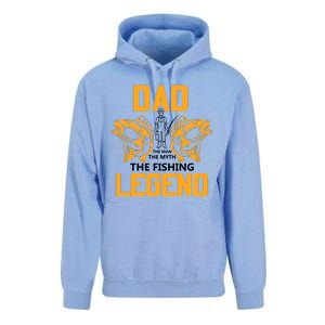 Dad The Man Myth The Fishing Legend Unisex Surf Hoodie