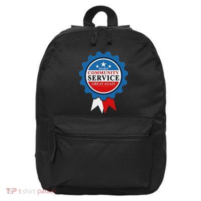 Donald Trump Make Community Service Great Again 16 in Basic Backpack