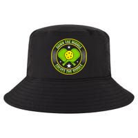 Down The Middle Solves The Riddle Funny Pickleball Cool Comfort Performance Bucket Hat