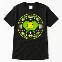 Down The Middle Solves The Riddle Funny Pickleball Tall T-Shirt