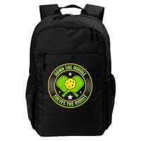 Down The Middle Solves The Riddle Funny Pickleball Backpack