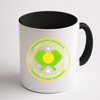 Down The Middle Solves The Riddle Funny Pickleball Mug