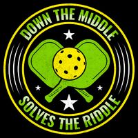 Down The Middle Solves The Riddle Funny Pickleball Mousepad