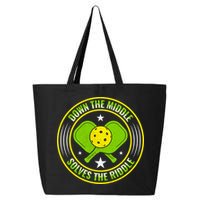 Down The Middle Solves The Riddle Funny Pickleball 25L Jumbo Tote