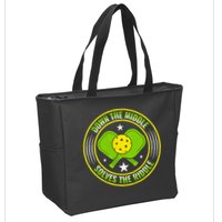 Down The Middle Solves The Riddle Funny Pickleball Zip Tote Bag