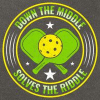Down The Middle Solves The Riddle Funny Pickleball Cotton Canvas Backpack