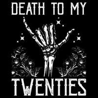 Death To My Twenties 30th Birthday 30 Yr Old Floral Skeleton Tall T-Shirt