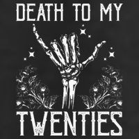 Death To My Twenties 30th Birthday 30 Yr Old Floral Skeleton 11oz C Handle Ceramic Mug