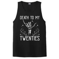 Death To My Twenties 30th Birthday 30 Yr Old Floral Skeleton PosiCharge Competitor Tank