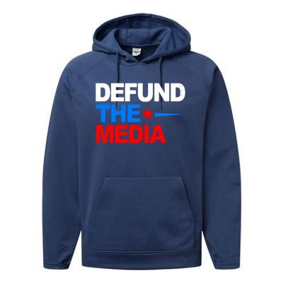 Defund The Media Performance Fleece Hoodie