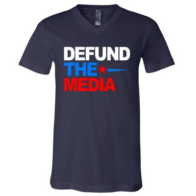 Defund The Media V-Neck T-Shirt