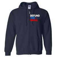 Defund The Media Full Zip Hoodie