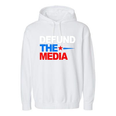 Defund The Media Garment-Dyed Fleece Hoodie