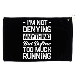 Define Too Much Running Funny Runner Humor Marathon Hobby Gift Grommeted Golf Towel