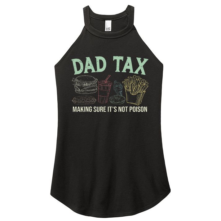Dad Tax Making Sure It's Not Funny Fathers Day Women's Perfect Tri Rocker Tank