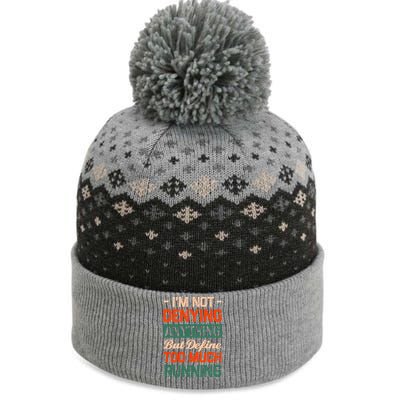 Define Too Much Running Sayings Runner Quotes Marathon Gift The Baniff Cuffed Pom Beanie