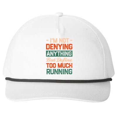 Define Too Much Running Sayings Runner Quotes Marathon Gift Snapback Five-Panel Rope Hat