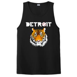 Distressed Tiger Mascot Cool Detroit Tiger PosiCharge Competitor Tank