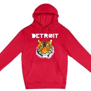 Distressed Tiger Mascot Cool Detroit Tiger Premium Pullover Hoodie