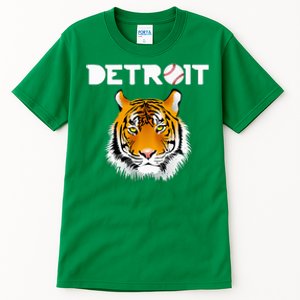 Distressed Tiger Mascot Cool Detroit Tiger Tall T-Shirt