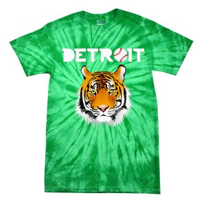 Distressed Tiger Mascot Cool Detroit Tiger Tie-Dye T-Shirt