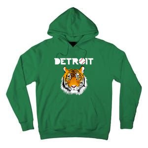 Distressed Tiger Mascot Cool Detroit Tiger Tall Hoodie