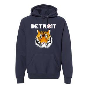 Distressed Tiger Mascot Cool Detroit Tiger Premium Hoodie